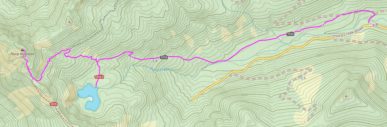 Thorp Mountain Route Detail